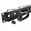 InLine 19-Zoll-Kabelmanagement-Panel, 5 Kunststoffhalterungen abnehmbar, RAL 9005 schwarz