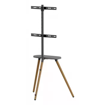 TV-Standfuß InLine 23133W für 43–65 Zoll Bildschirme mit Ablage, freistehender Träger