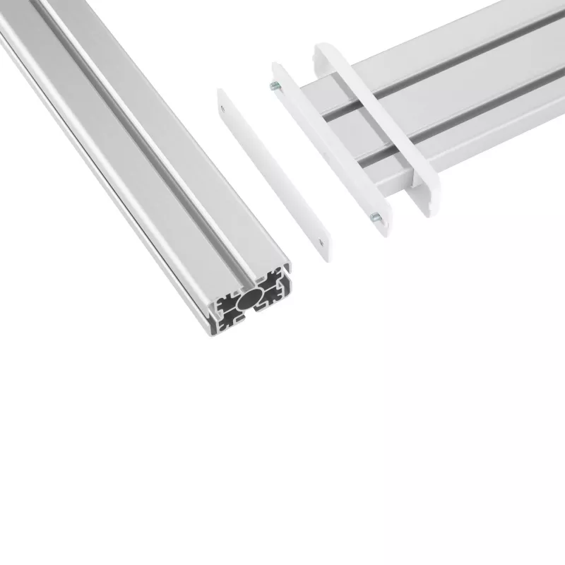 InLine 23181E Slatwall-Tischmontage-Panel Aluminium 1 m mit 2 Stützen 0,43 m