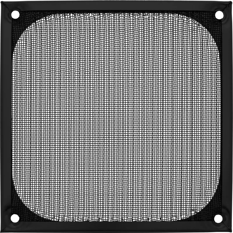 InLine Lüftergitter Aluminiumfilter, schwarz, 120x120mm