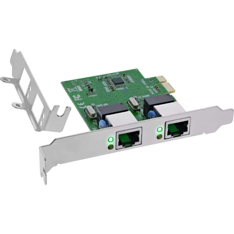 Netzwerkkarte InLine 51128K Dual Gigabit 2x RJ45 PCIe x1