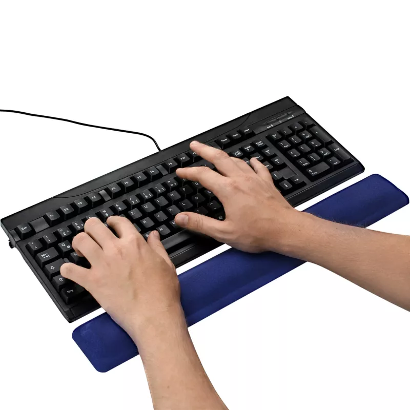 InLine Tastatur Gel-Handgelenkauflage, Blau, 464x60x23 mm