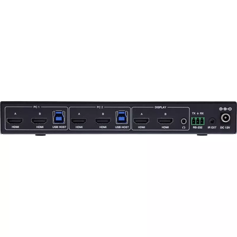 InLine 57885F KVM-Umschalter, 2-fach, HDMI, 4K60Hz, Dual-Monitor