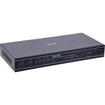 InLine 57885F KVM-Umschalter, 2-fach, HDMI, 4K60Hz, Dual-Monitor