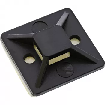 Kabelbinder-Klebemontageplatten InLine 40×40 mm schwarz, 10 Stück