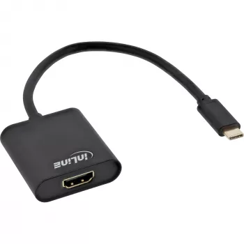 InLine USB-Display-Converter, USB-C Stecker auf HDMI Buchse (DP Alt Mode), 4K/60Hz