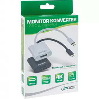 USB Display-Adapter InLine 64102S USB-C auf DisplayPort 4K 60Hz