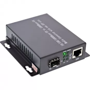 InLine Netzwerk-Mediakonverter 10/100/1000Mb/s TP zu SFP FO, MM, 550m
