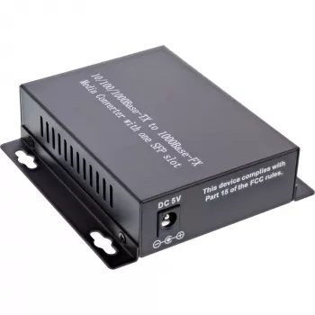 InLine Netzwerk-Mediakonverter 10/100/1000 Mb/s TP auf SFP FO, SM, 20 km