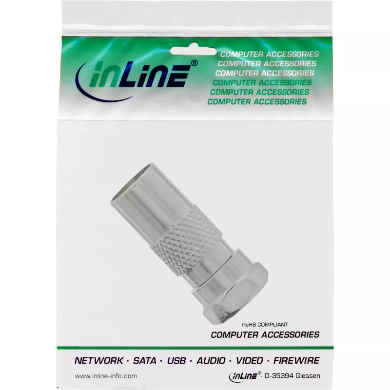 InLine Koaxialadapter F-Stecker SAT auf IEC-Stecker Antenne