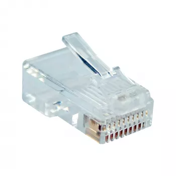InLine Modularstecker 10P10C zum Crimpen einer Western-Buchse an Flachbandkabel, 10 Stück