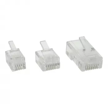 InLine Crimpstecker 6P6C RJ12 für Flachkabel, 10 Stück