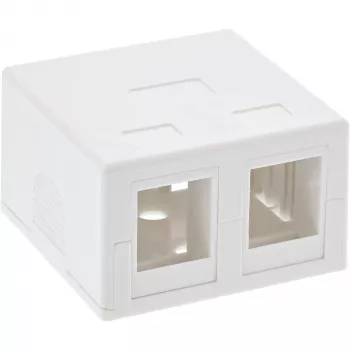 InLine Aufputzdose für Keystone 2x RJ45 weiß 76202B