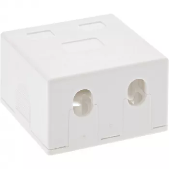 InLine Aufputzdose für Keystone 2x RJ45 weiß 76202B