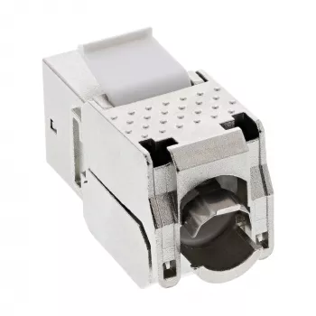InLine RJ45 Keystone Jack Snap-In-Modul Cat.6a, mit Staubschutzabdeckung schwarz