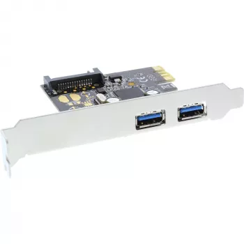 InLine 2-Port USB 3.0 Host-Controllerkarte mit SATA-Hilfsstromanschluss PCIe