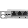 InLine 10 Zoll Patchpanel Cat.6A 0,5HE 12-Port, mit Staubschutz, grau