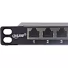 InLine 19 Zoll Patchpanel Cat.6A 0,5 U 24-Port, mit Staubschutz, schwarz