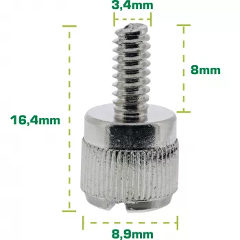 Rändelschrauben für Gehäuse InLine 77770A silber 6er-Pack