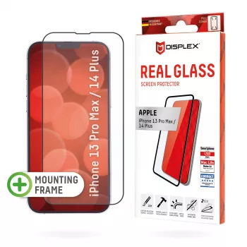 Displex Full Cover Panzerglasfolie Apple iPhone 13 Pro Max 14 Plus Gehärtetes Glas Kratzfest