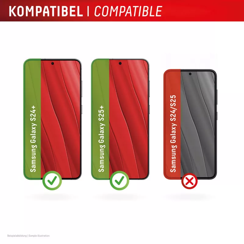 Displex Sichtschutz-Displayschutzfolie (10H) für Samsung Galaxy S24+/S25+, Eco Montagerahmen, Sichtschutzfilter