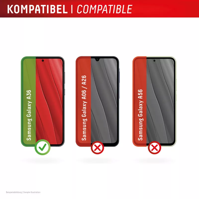 Displex Displayschutz (10H) für Samsung Galaxy A36, Eco Montagerahmen, kratzfest