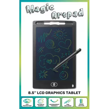 Cellularline LCD Magic Artpad 8,5" Zeichentablett, Schwarz