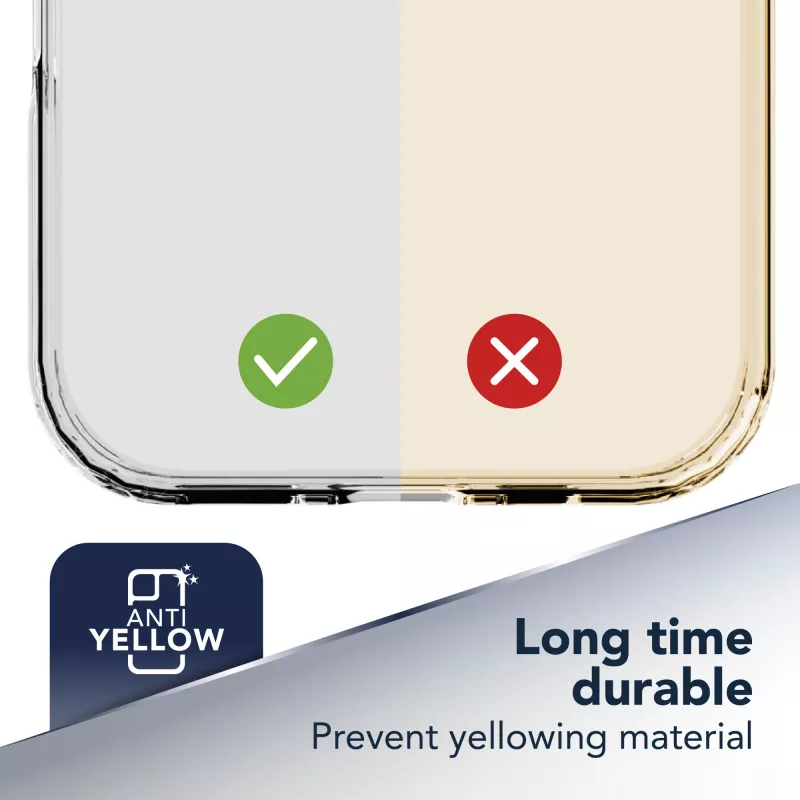 Cellularline Clear Protect - iPhone 17 Pro Hartschale mit Gummirändern
