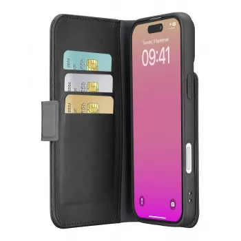 Cellularline Book Agenda – Buchhülle in Lederoptik mit Magnetverschluss für iPhone 17