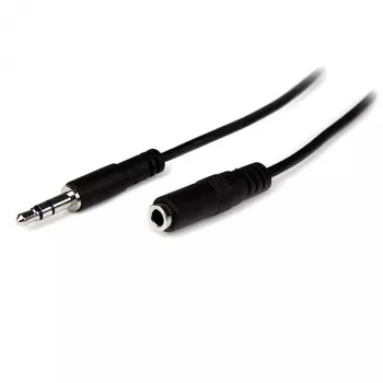 StarTech.com 1 m schlank 3,5 mm Stereo-Audio-Verlängerungskabel – M/F