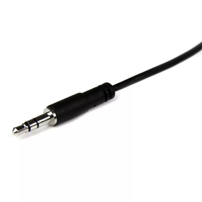 StarTech.com 1 m schlank 3,5 mm Stereo-Audio-Verlängerungskabel – M/F