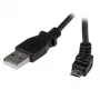 StarTech.com 2m Micro-USB-Kabel - A auf Micro B abgewinkelt, 2 m, USB A, Micro-USB B, USB 2.0, Male/Male, Schwarz