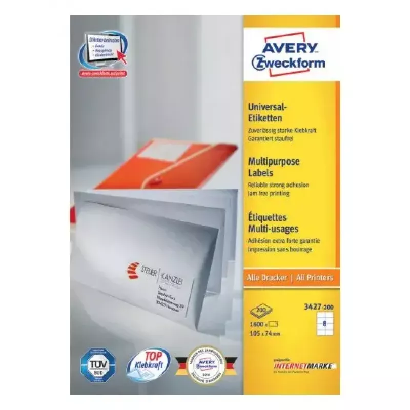 Selbstklebe-Etikett Rechteckig AVERY 3427-200