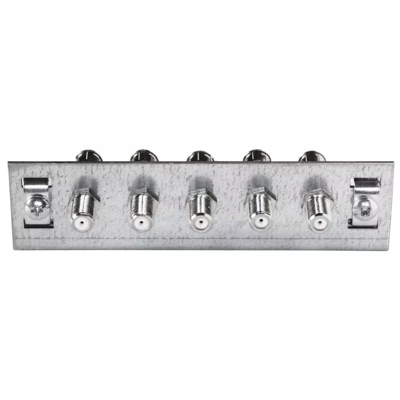 Axing QEW 5-12 Erdungswinkel, 5-fach, einreihig, F-Typ Quickfix, 5-2500 MHz