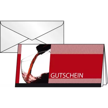 Sigel DC404 Gutschein-Faltkarten Rosso, DIN lang, 10 Stück