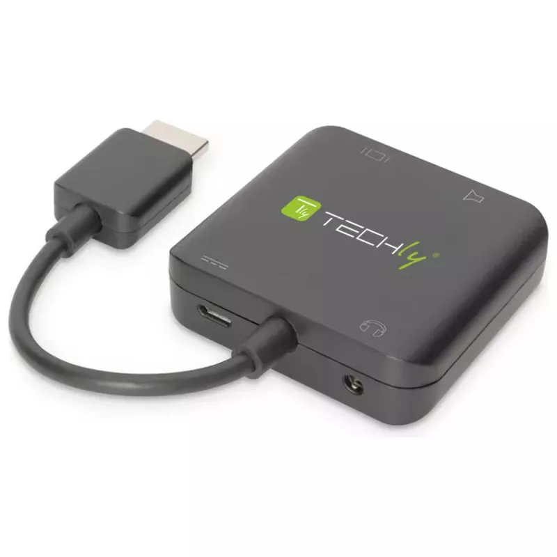 Techly Extraktor HDMI Audio Stereo/Audio 5.1 Kanal 4K 3D IDATA HDMI-VGA8