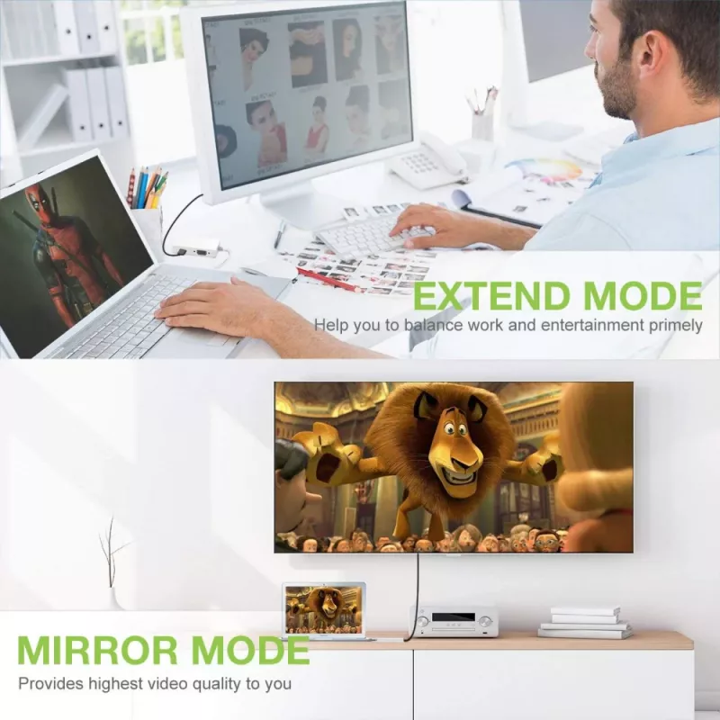 Techly Adapter 3 in 1 Mini DisplayPort (Thunderbolt) auf HDMI / DVI / VGA IADAP MDP-COMBOF12
