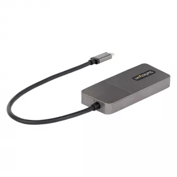 StarTech.com 3-Port USB-C Multi-Monitor Adapter, USB Type-C to 3x DisplayPort 1.4 MST Hub, Triple 4K 60Hz DP Laptop Display Extender / Splitter, HDR, Extra-Long Built-In Kabel - Windows Only