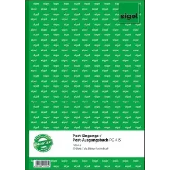 Sigel PG415 Formularbuch für Posteingang/-ausgang, A4, 50 Blatt