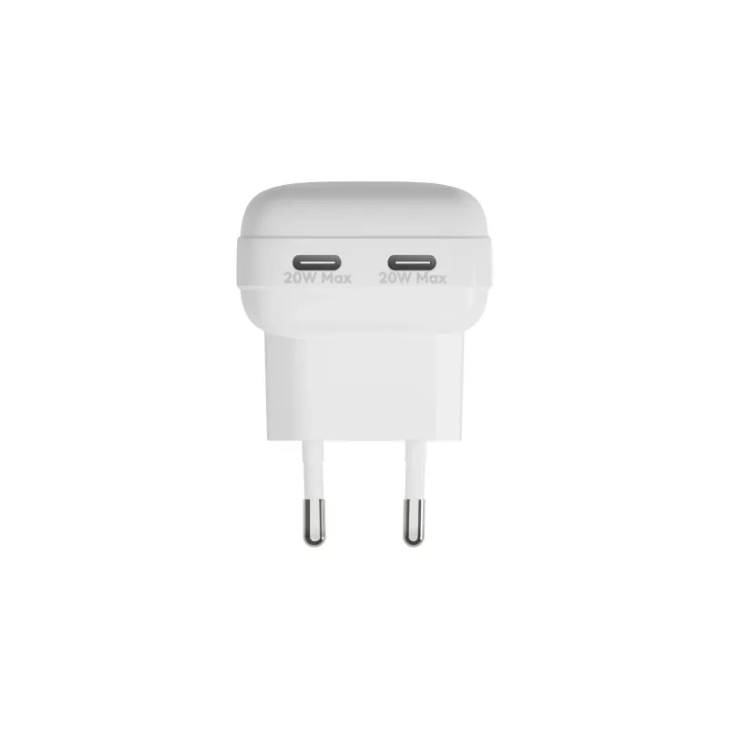 Wandladegerät d bramante re-charge Pro EU flach 2×USB-C 20W Weiß (Indoor)