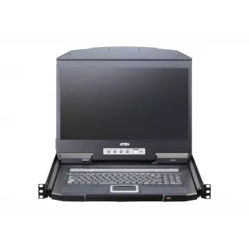 ATEN CL3116NX Rack-Konsole 47 cm (18,5 Zoll) 1366 x 768 Pixel Metall, Kunststoff Schwarz 1U