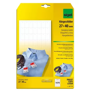 Nicht klebende Druckeretiketten Sigel LP715