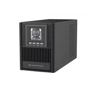 Conceptronic ZEUS52E1K 1000VA 900W Online-Tower-USV, IEC, Doppelwandler (Online), 1 kVA, 900 W, Sinus, 220 V, 240 V