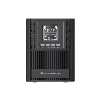 Conceptronic ZEUS52E1K 1000VA 900W Online-Tower-USV, IEC, Doppelwandler (Online), 1 kVA, 900 W, Sinus, 220 V, 240 V