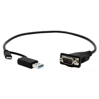 EXSYS EX-23001 Serielles Kabel Schwarz 0,5 m USB Typ-A USB Typ-C DB-9
