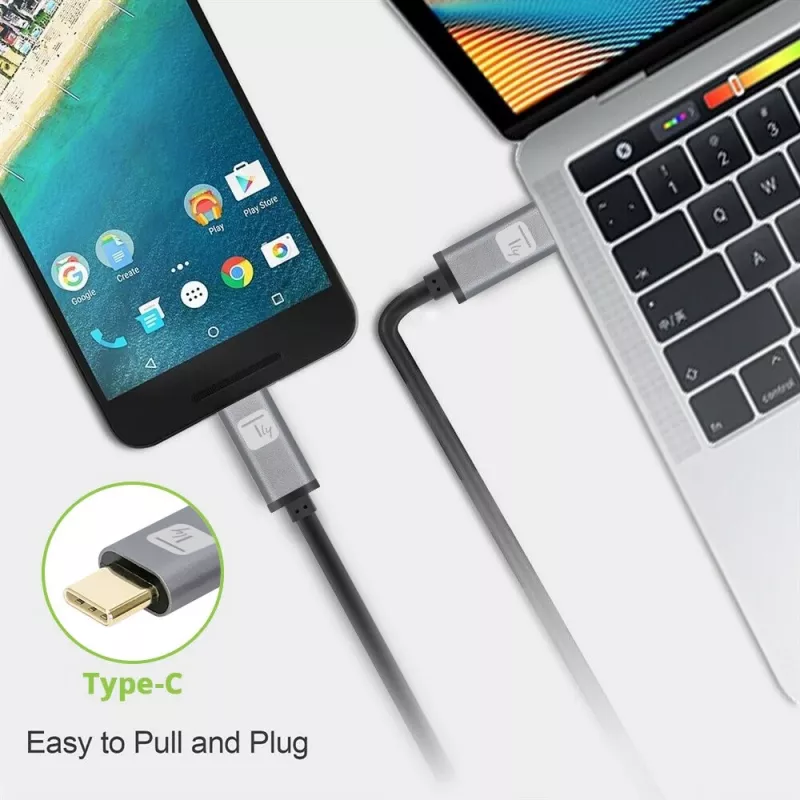 Techly ICOC-MUSB322-CM-010 USB 3.2 Gen 2 Kabel, USB-C Stecker, 1 m, Schwarz