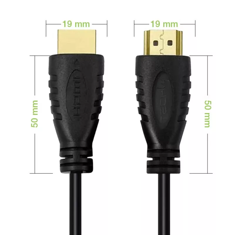 Techly HDMI 2.0 Kabel A/A M/M 0,5m Schwarz ICOC HDMI2-4-005, 0,5 m, HDMI Typ A (Standard), HDMI Typ A (Standard), 4096 x 2160 Pixel, 3D, Schwarz