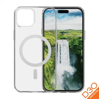 dbramante1928 Iceland Ultra D3O MagSafe Rückseitenabdeckung für Apple iPhone 17e/16e/15/14/13, Transparent