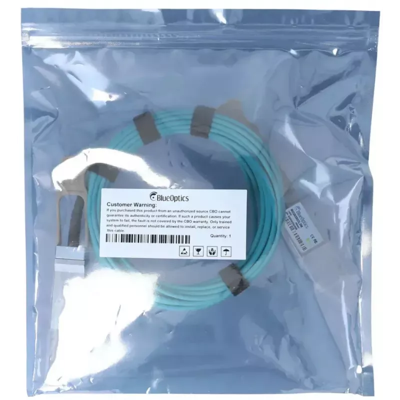 InfiniBand-Kabel BlueOptics UACC-AOC-QSFP28-15M-BO QSFP28 QSFP28 15m Türkis