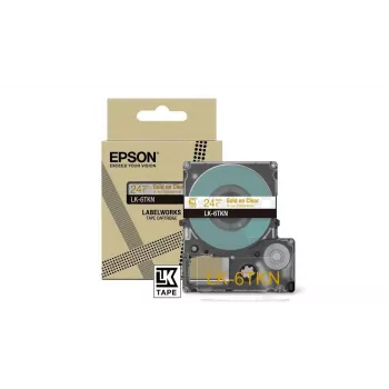 Label Tape Epson LK-6TKN Gold Transparent 2,4 cm Thermotransfer
